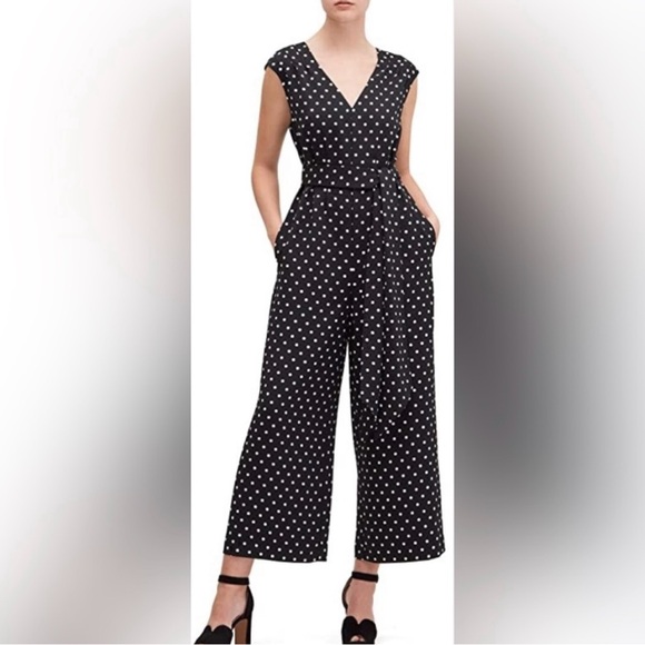 Kate Spade ♠️ polka dot jumpsuit - fits large - Picture 4 of 8